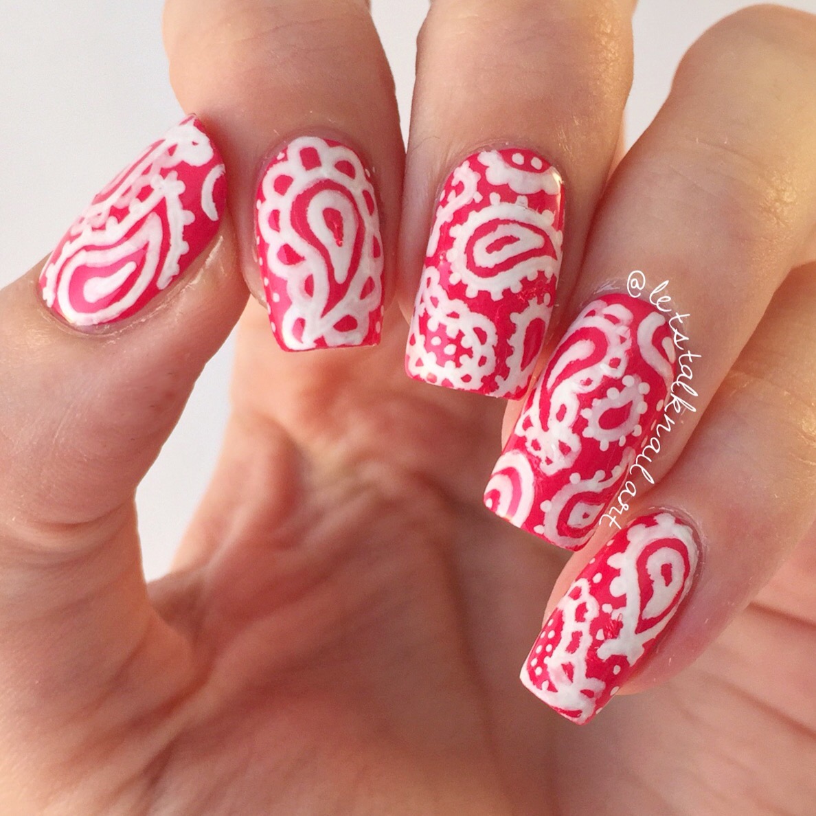 paisley print nails | Let's Talk Nail Art